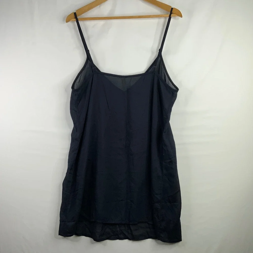 Free People Intimately Black V-Neck Camisole Adjustable Straps Size L OB401564
